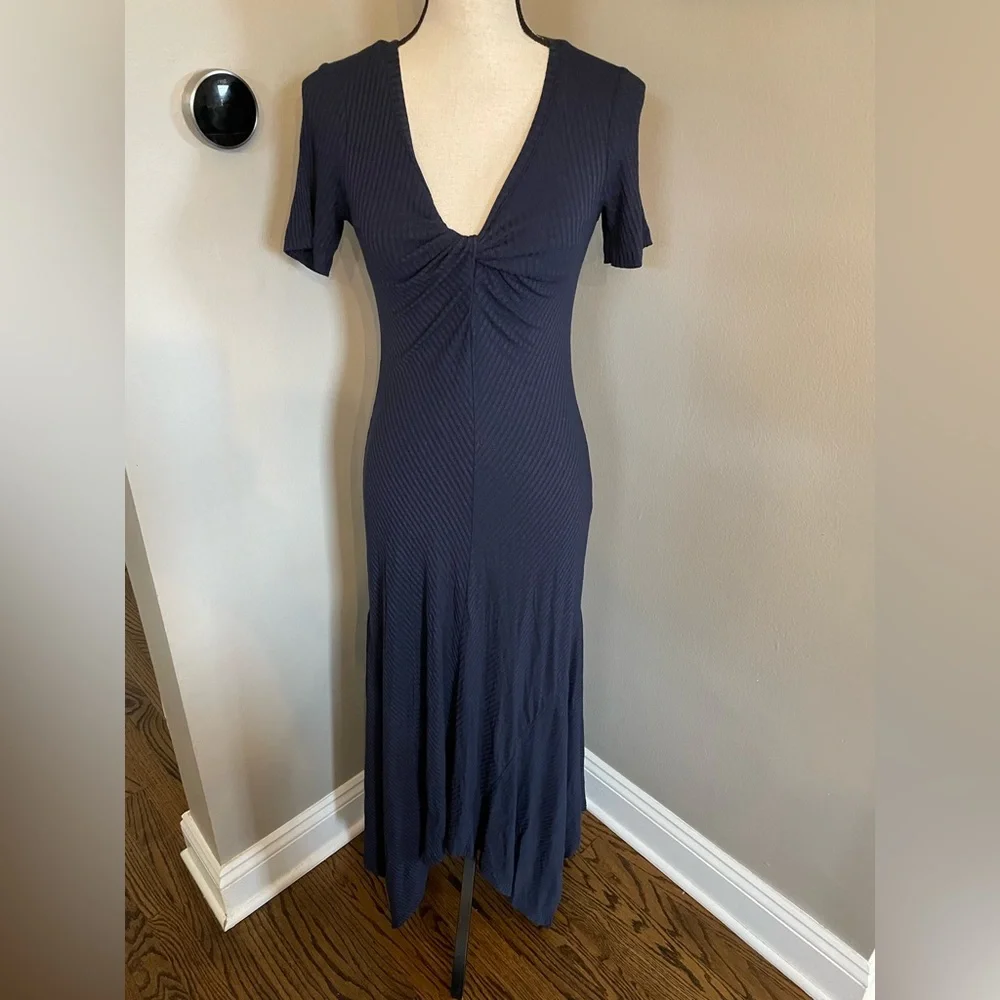 A.L.C navy maxi asymmetric dress perfect from REVOLVE - Picture 5 of 16